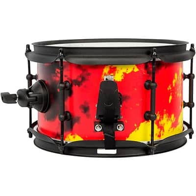 SJC Josh Dun Signature Series 6 x 10" Inferno Side Snare Drum (Inferno Custom Wrap w/ Black HW) image 2