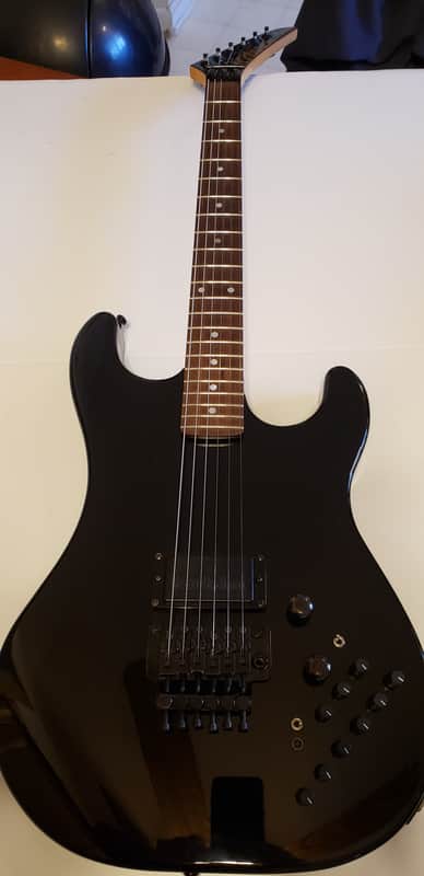 Kramer RARE! Ripley Stereo HEX distortion EVH endorsed 1986/1987 Black/Black image 1
