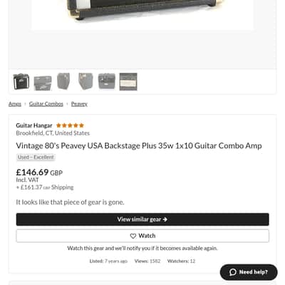 Peavey Backstage Plus (No 2) USA Made amp ,Paul Weller ,Josh Homme image 7