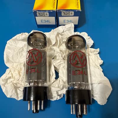 JJ Electronic E34L Power Tube Selected Matched Pair 2010s - EL34 higher gain variant image 1