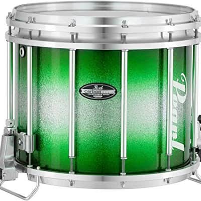 Pearl Championship CarbonCore Varsity FFX Marching Snare Drum Burst Finish 14 x 12 in., Green Silver (FFXCC1412/A969) image 2