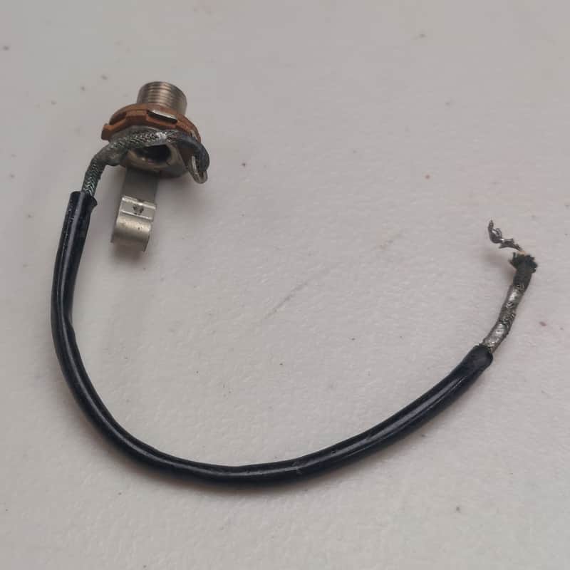 1960's Gibson SG Input Jack - Original Wire and Insulator (E-222) image 1