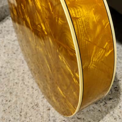 Vega Vox Tenor 4 string Banjo 1930's Gold pearloid image 11