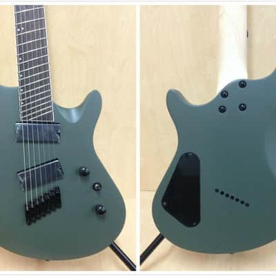 Haze-7 MGS Fanned Frets 7-String Electric Guitar,Military Green+ Free Gig Bag image 8