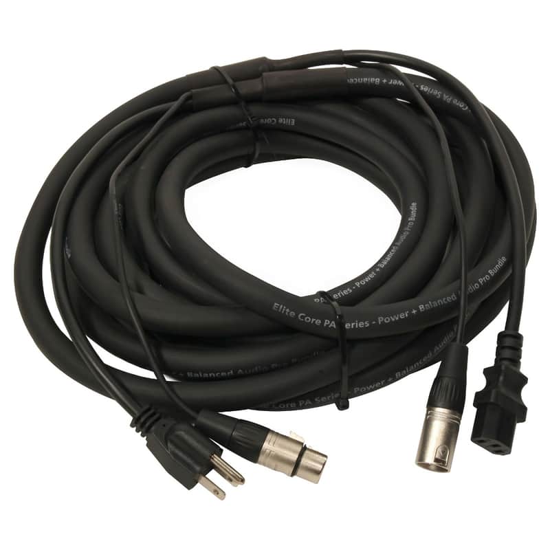 Elite Core PA25-ELITE 25' XLR and AC Snake Cable for Powered Speakers image 1