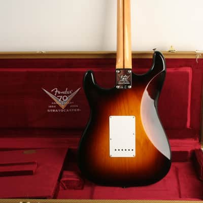 Fender Custom Shop Limited Edition 70th Anniversary 1954 Stratocaster NOS 1-Piece Quartersawn Maple Neck Fingerboard Wide-Fade 2-Color Sunburst XN5508 image 2