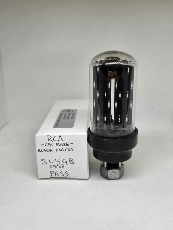 RCA 5U4GB Fat Base Black Plate Rectifier Balanced Single NOS 5U4 image 1