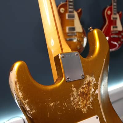 Fender Custom Shop ’55 Stratocaster Kyle McMillin Masterbuilt 2020 - Frost Gold Relic image 13