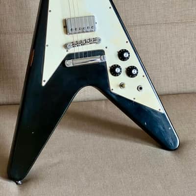 Gibson Flying V 1975 – Ebony – 100% Original – No Breaks – OHSC & Case Key image 1