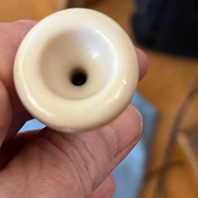 Wedge 65MV hybrid trumpet mouthpiece top with 10 degree angle and Warburton B4 gold plated backbore Bild 7