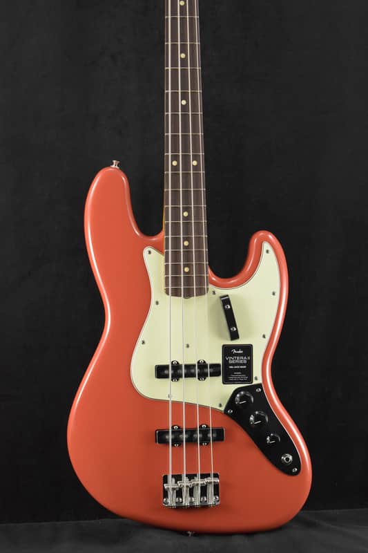 Mint Fender Vintera II '60s Jazz Bass Fiesta Red Rosewood Fingerboard image 1