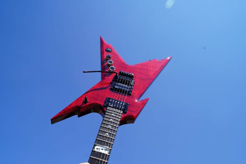 Dean USA DIME Razorback Transparent Cherry 6-String Electric Guitar w/ Hardshell Case image 1