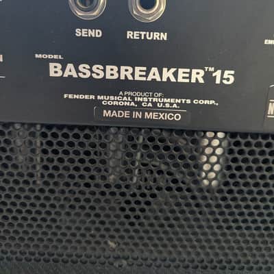 Fender Bassbreaker 15 15-Watt 1x12" Guitar Combo 2016 - 2024 - Gray Tweed image 3
