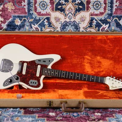 1963 Fender Jaguar Olympic White with Matching Headstock image 4