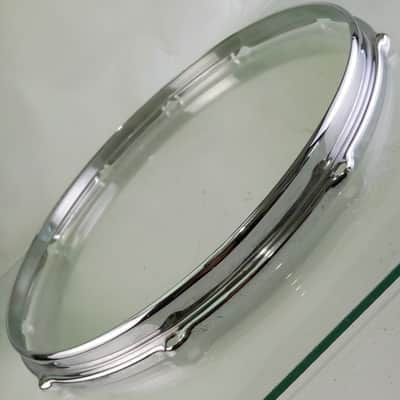 Slingerland 15"10Lug COB BRASS Stick-Saver Tom/Snare Drum Batter Rim/Hoop Chrome image 4