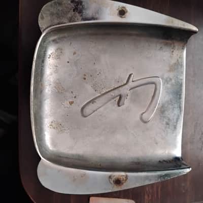 1960s Fender Jazz Bass vintage bridge cover ashtray, pre-CBS beautifully aged luthier orig parts project restoration image 2