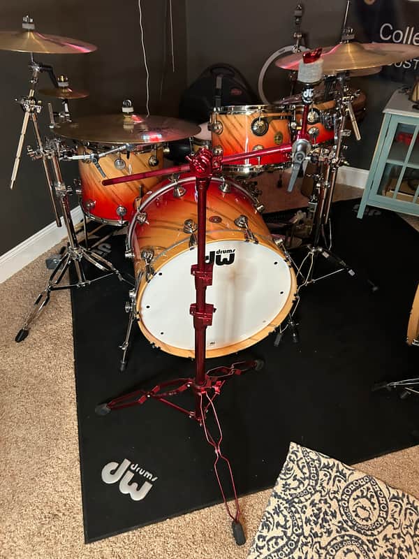 DW Alex Gonzalez (Mana) 9000 Red Cymbal Boom Stand 2010s - Red image 1