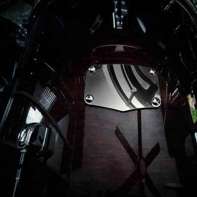 TAMA Bass Drum Handmade Cover/Blanking Plate Silverstar, Superstar, Rockstar Stainless Steeel image 2