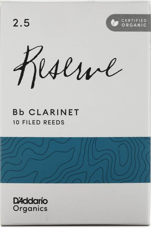 D'Addario Organics Reserve Bb Clarinet Reeds - 2.5 (10-pack) (3-pack) Bundle image 1