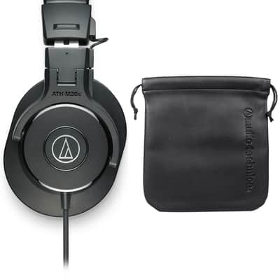 Audio Technica ATH-M30X Professional Studio Monitor Headphones+CAD Recording Mic image 2