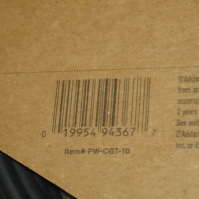 TWO new in package D'Addario Classic Series Instrument Cable Straight to Straight, 10ft. PW-CGT-10, Black / ultra-pure, oxygen-free copper coaxial conductor with dense spiral shielding in a low capacitance design / Double molded plug design image 4