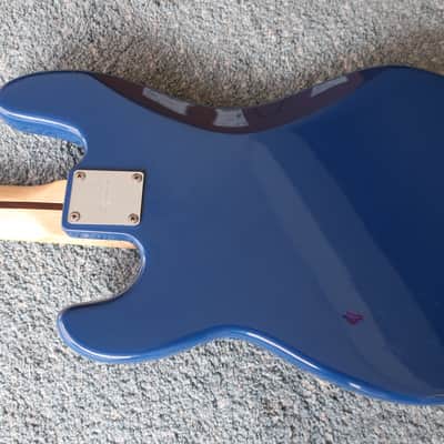 Fender Squier P Bass Blue Body Metallic Gold Pickguard 20th Anniversary Mighty Mite Neck Killer! image 7