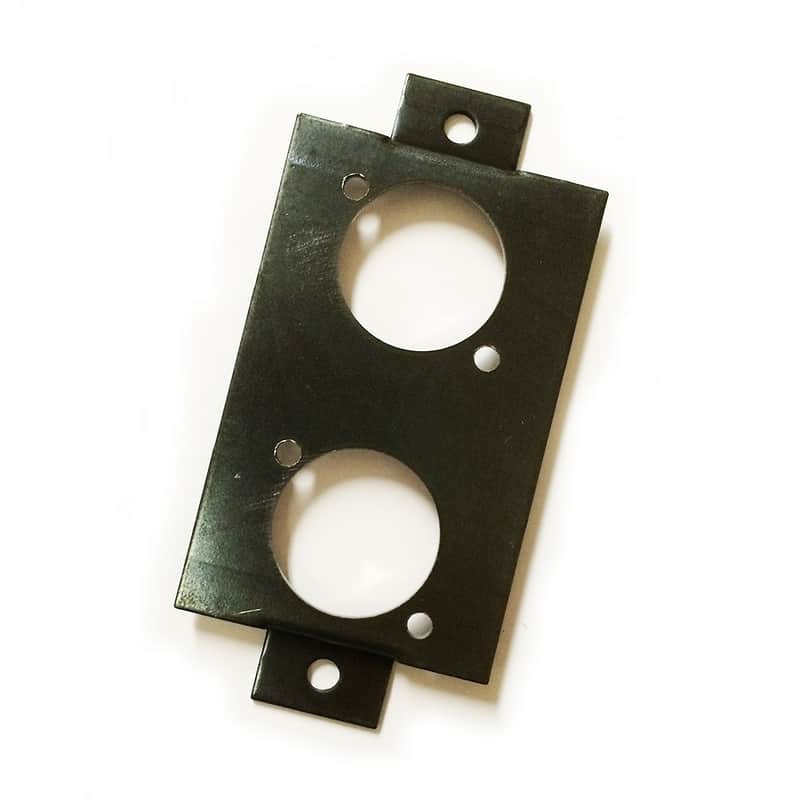 Whirlwind WPIEBK/2ND 1-Gang Dual Edison Mount Wall Plate (Black) image 1