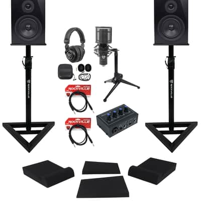 Rockville Home Studio Recording Kit w/ Interface+Monitors+Stands+Mic+Headphones image 1
