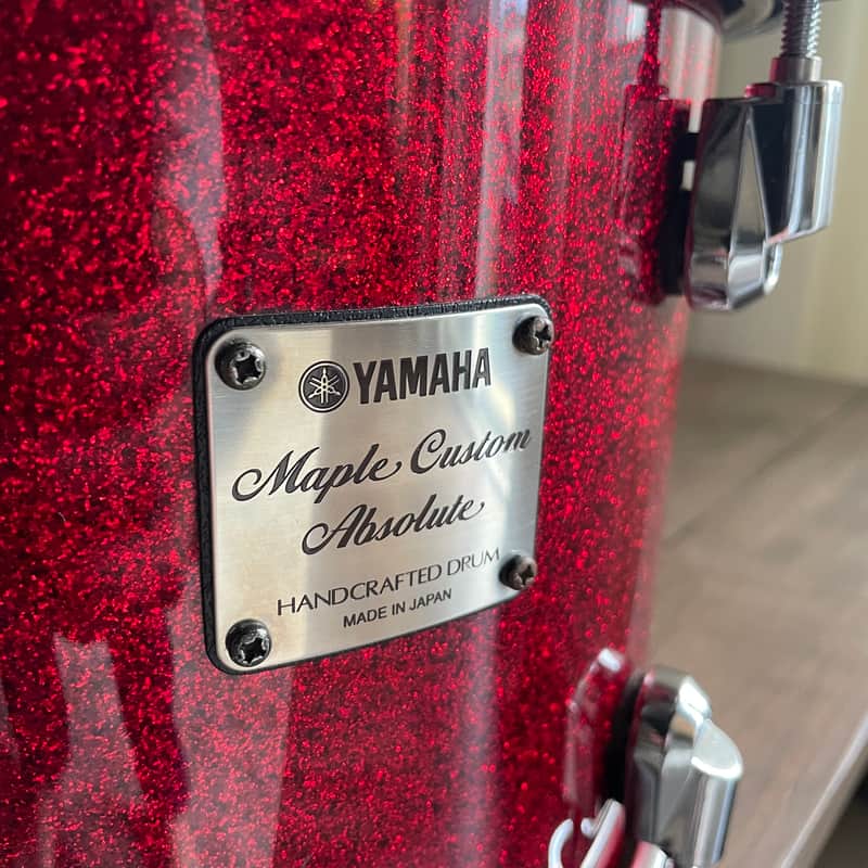Yamaha Maple Custom Absolute 10" x 8" tom - Red sparkle - Made in Japan image 1