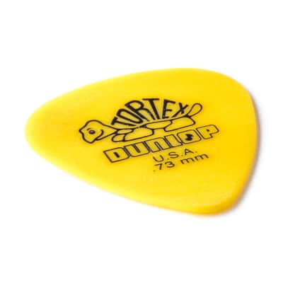 Mint Dunlop 418R.73 Tortex Standard Electric Guitar Picks Yellow 0.73mm 72-Pack image 2