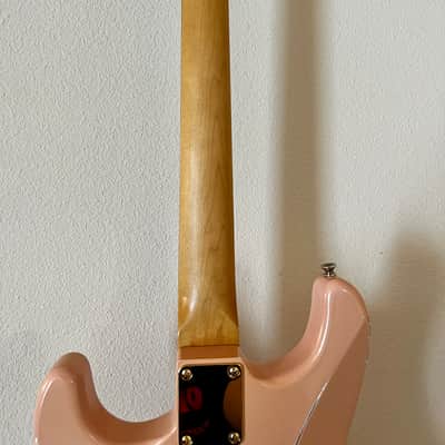 MJT MJT/Fender Stratocaster Body Neck and Hardware - Shell Pink Rosewood Gold image 3