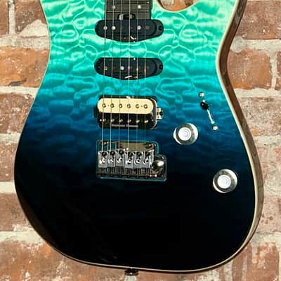 NEW Charvel Pro-Mod Plus Dinky DK24 HSS 2PT QM - Blue Curaçao, In Stock and Ships Fast! Pro Set Up Included! image 1