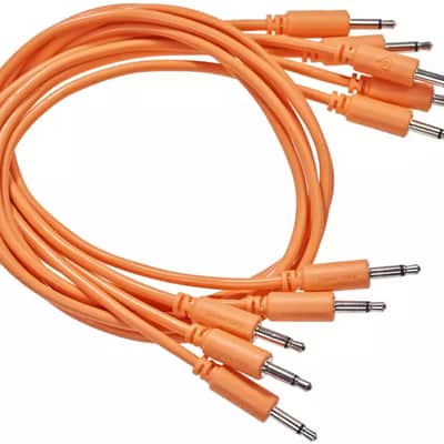Black Market Modular Eurorack Patch Cables (100cm - Orange - 5 Pack) image 1