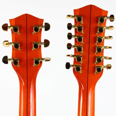 Gretsch G6120-6/12 Chet Atkins Nashville Double Neck Guitar MIJ Made In Japan Orange Rare! c 1997 image 12