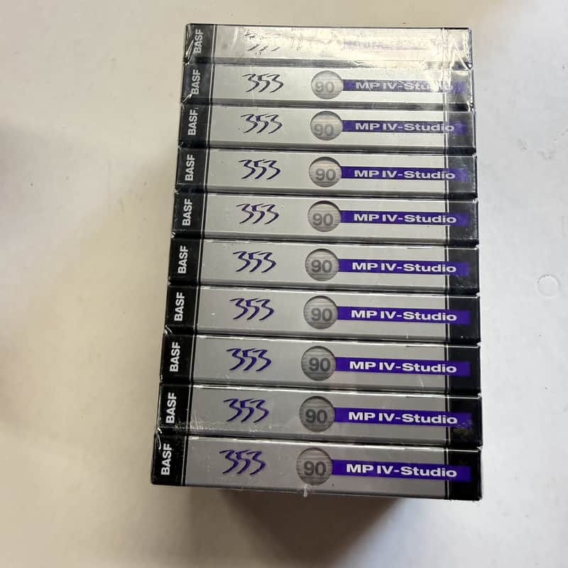 BASF 353 MP IV Studio Pro Audiophile 90 Minute Type IV (Metal Position) Blank Cassette Sealed 10 Pack image 1