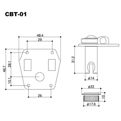 NEW Gotoh CBT-01 CARBON-O-LITE 4 In-Line LIGHTWEIGHT Bass Tuners for Fender® image 2