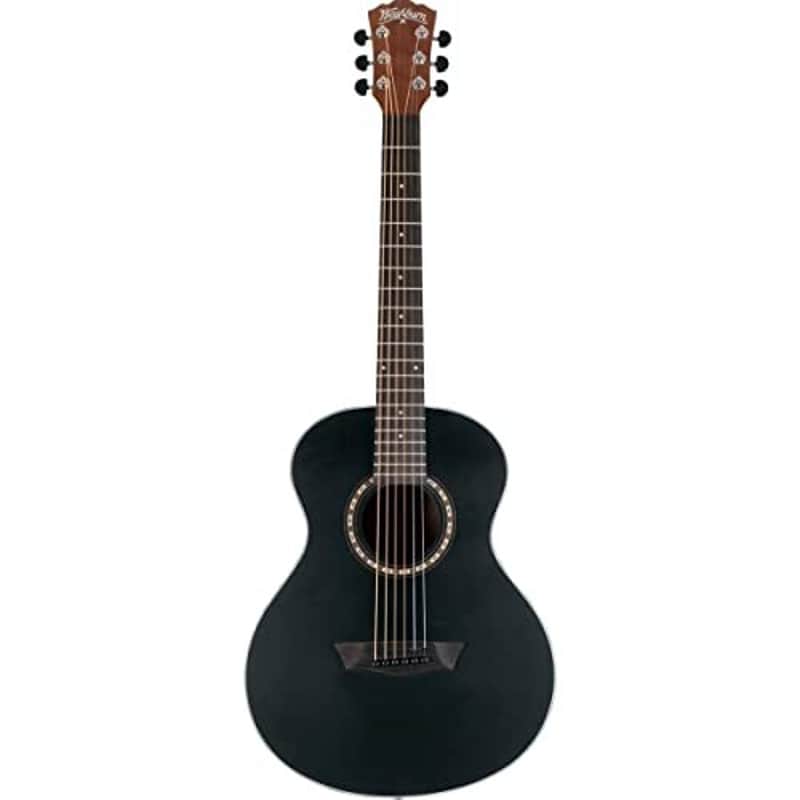 Washburn G-Mini 5 Apprentice Series 7/8 Size Acoustic Guitar, Black Matte (AGM5BMK-A-U) image 1