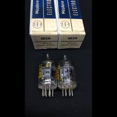 MATCHED PAIR Western Electric JW 6AK5 403A Headphone Amp VACUUM TUBES 8.9849 image 2