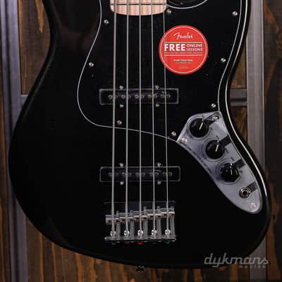 Squier Affinity Series Active Jazz Bass V Black Metallic image 1