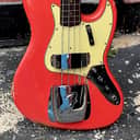 Fender Jazz Bass 1964 - a magical piece of Fiesta Red Happiness in the rarest form Green'gard & Clay Dot Madness !