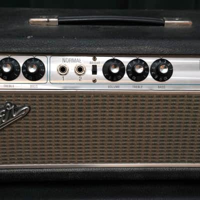 1969 Fender Bassman "Drip Edge" 2-Channel 50-Watt Guitar Amp Head & Cabinet image 11