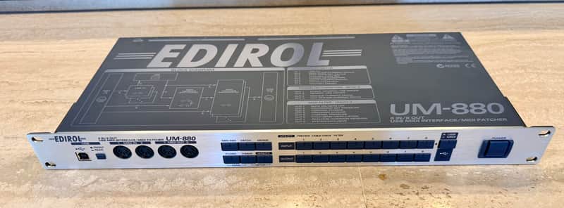Roland Edirol UM-880 8 IN / 8 OUT USB MIDI Interface Patchbay Rackmount image 1