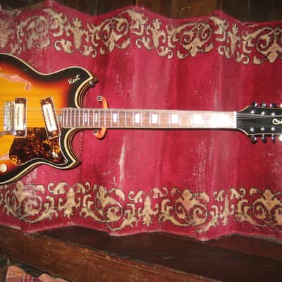 Kent 821, c. 1967 12 String Semi Hollow, Vintage MIJ, World Shipping image 1