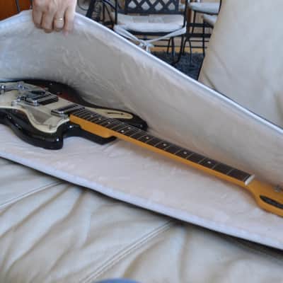 superb and very rare solid body style jaguar mid 60 'in good condition for its age +gigbag Gibson image 24