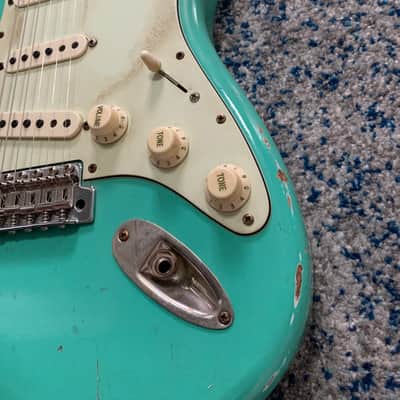 Rocketfire S-style Guitar Surf green image 8