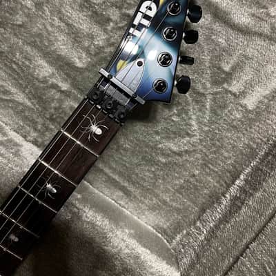 ESP LTD Kirk Hammett Signature KH-WZ White Zombie Electric Guitar - Black with Graphic image 3