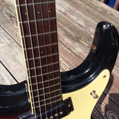 1966 Mosrite Ventures Model MK 1 Sunburst vintage with original case image 15