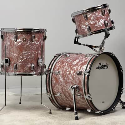 Ludwig 18/12/14" Classic Maple Jazzette Drum Set - Rose Marine Pearl image 2