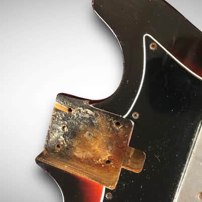 Vintage No-name (Teisco-ish) body, pickguard, and pickup. image 3
