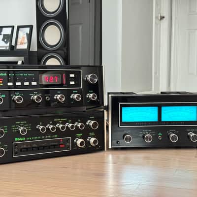 Vintage McIntosh MC2255 250-Watt Stereo Solid State Power Amplifier 1981 - 1986 - Black image 2